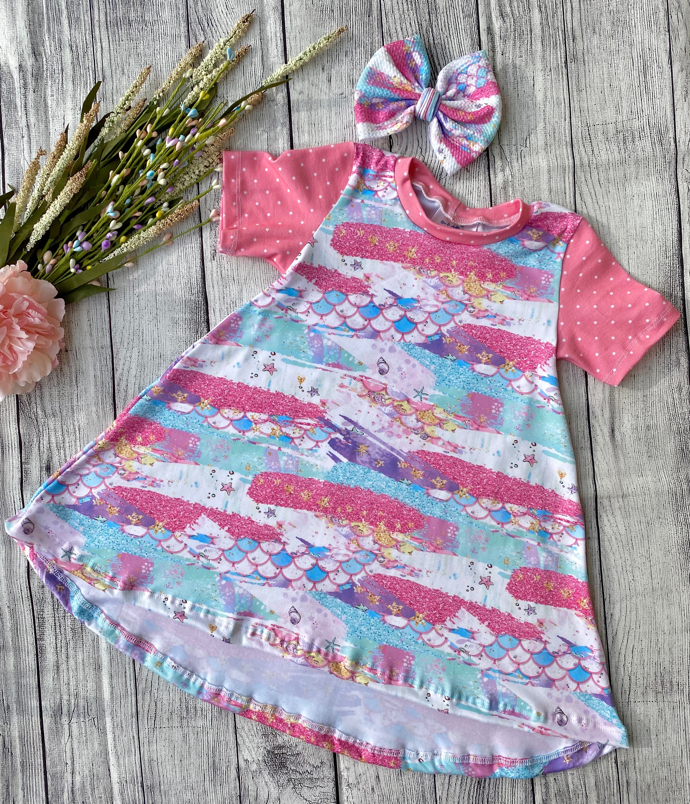 Mermaid T Shirt Dress Lex Addi Bow Co