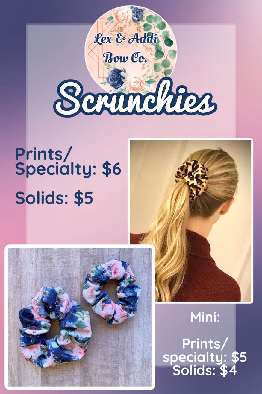 Vintage Rainbow -Scrunchies