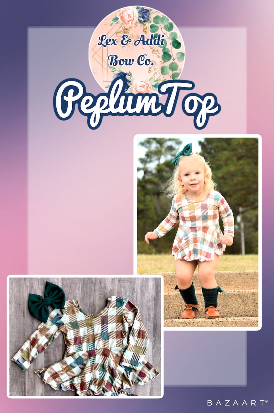 Easter Trucks- Peplum Top