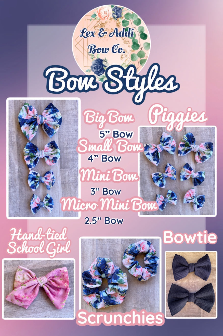 Tiffany Velvet- Bow Styles