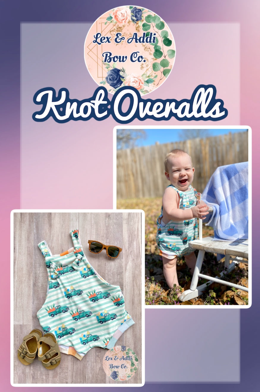 Flower Power- Knot Overalls