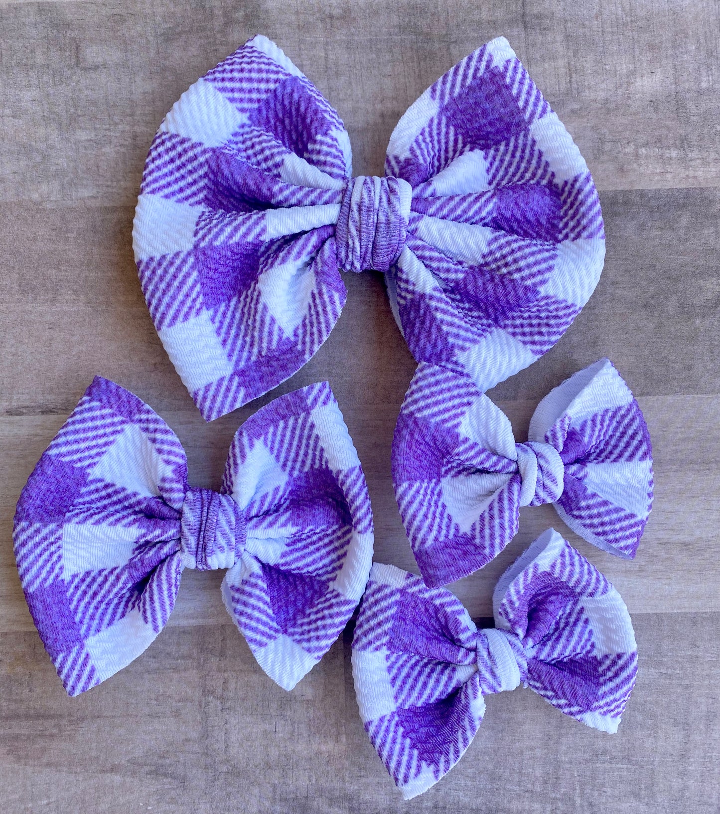 Lavender Plaid- Scrunchies