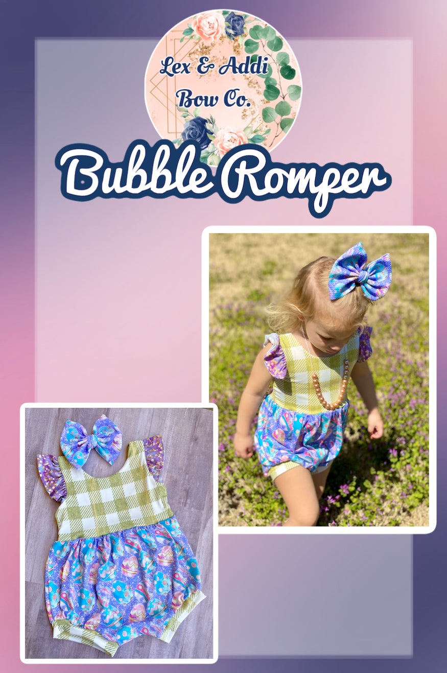 Earth Stripes -Bubble Romper