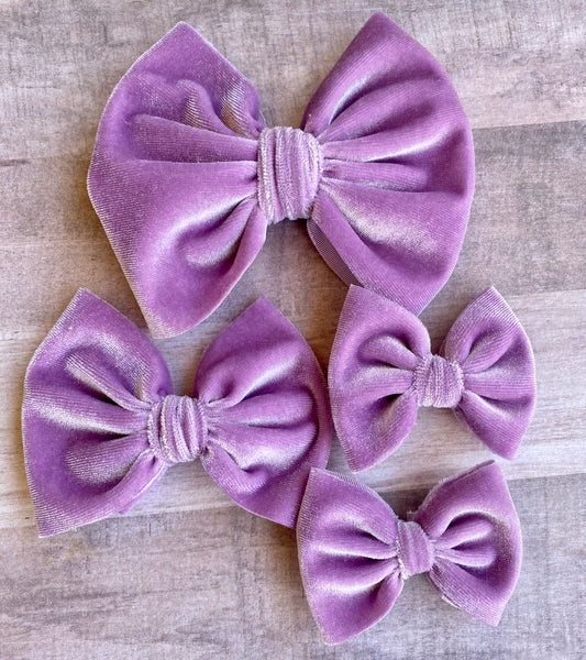 Purple Passion Velvet- Bow Styles