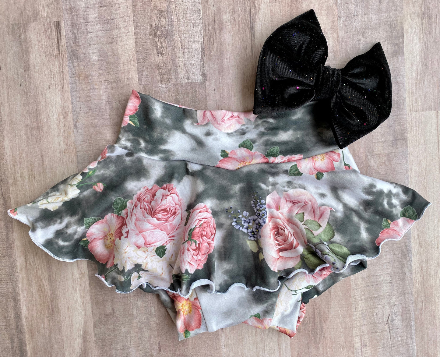 Smoky Floral- Skirted Bummie