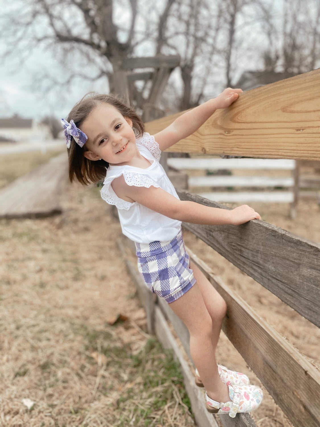 Lavender Plaid- Bow Styles