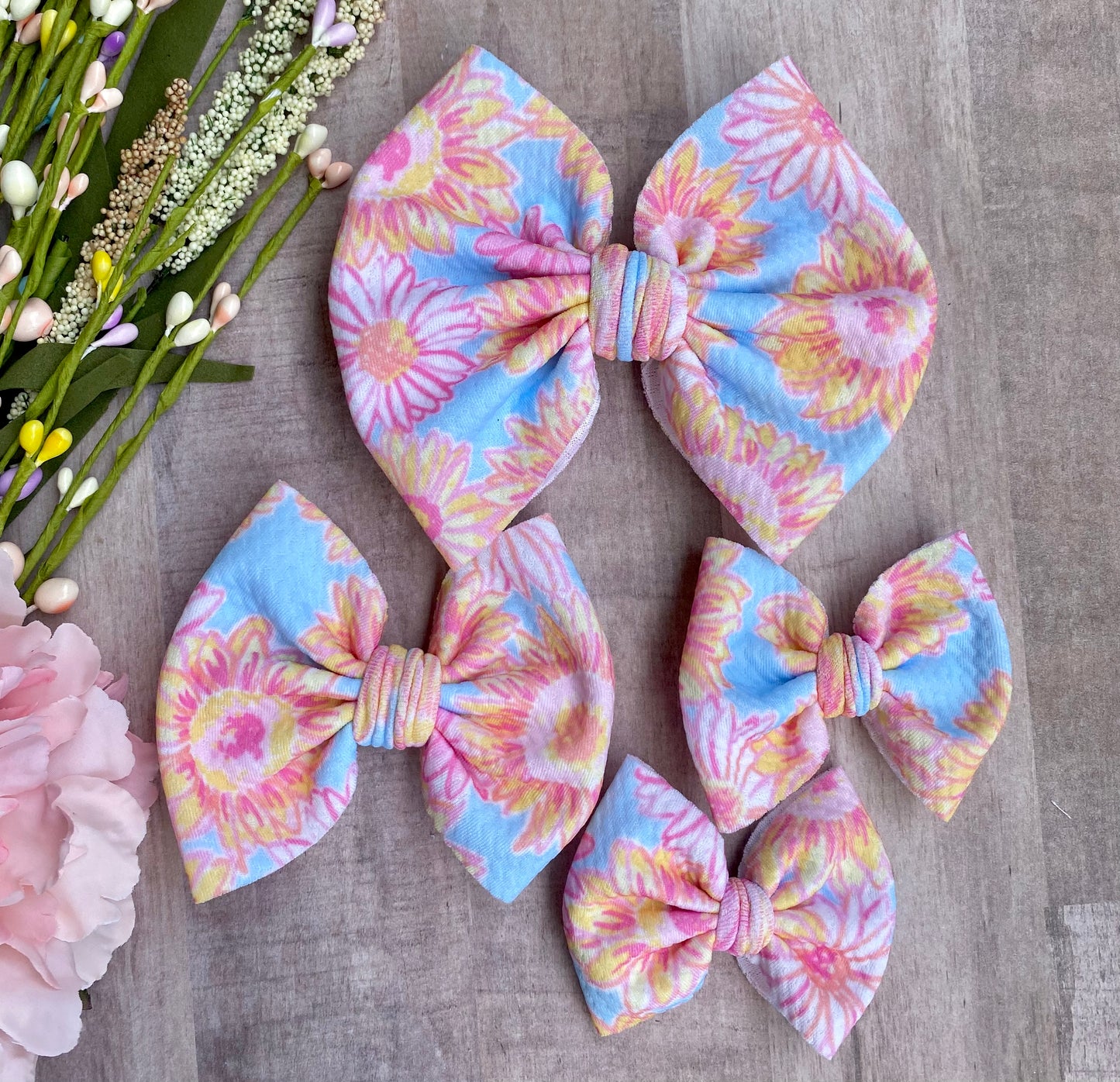 Beachy Floral- Scrunchies