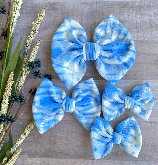 Blue Sky Tie Dye- Bow Styles