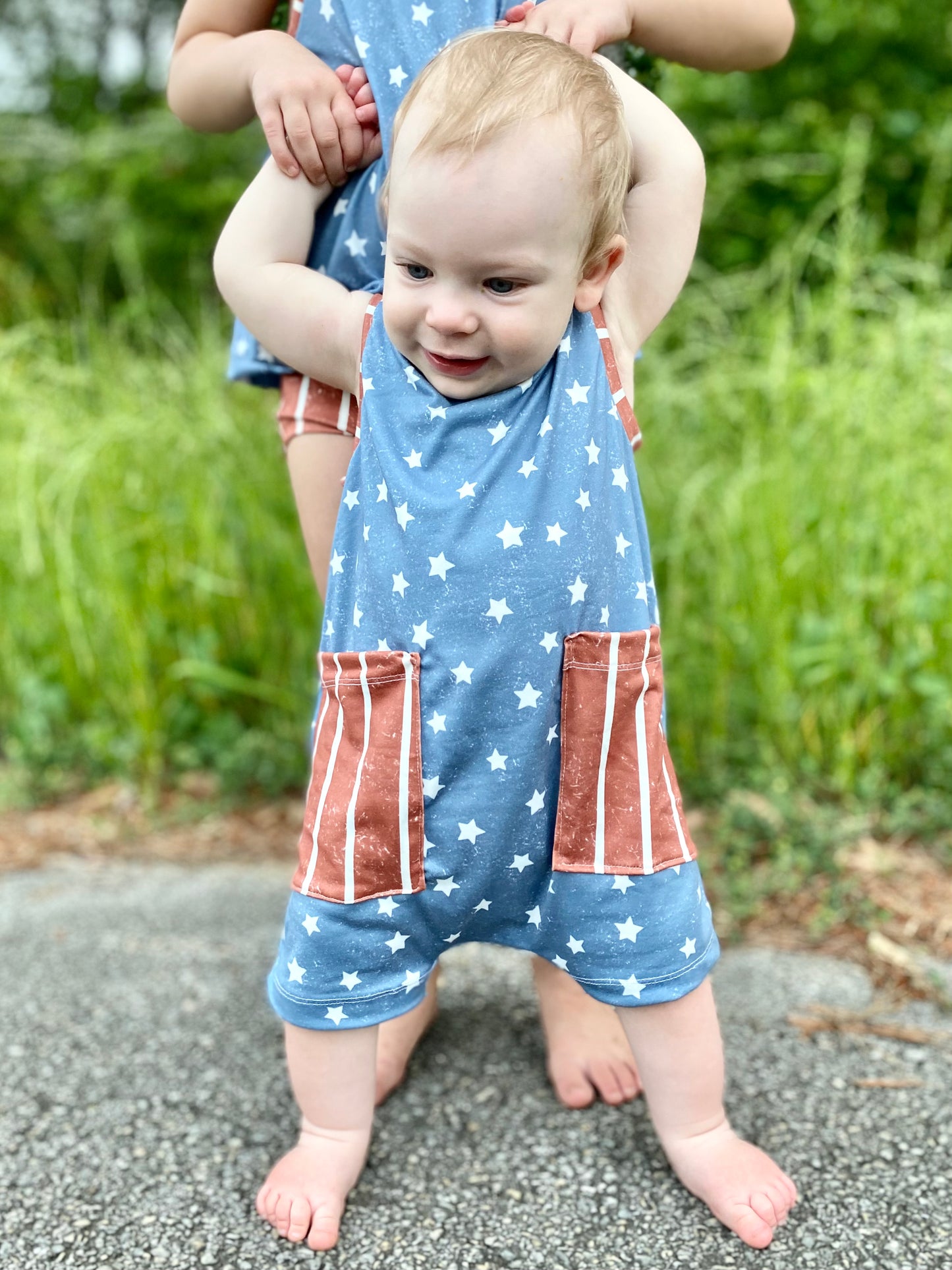 Vintage Stars & Stripes- Summer Romper