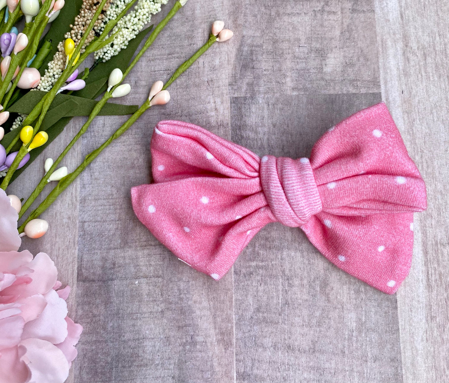 Pink Dot Coordinate- School Girl Bow