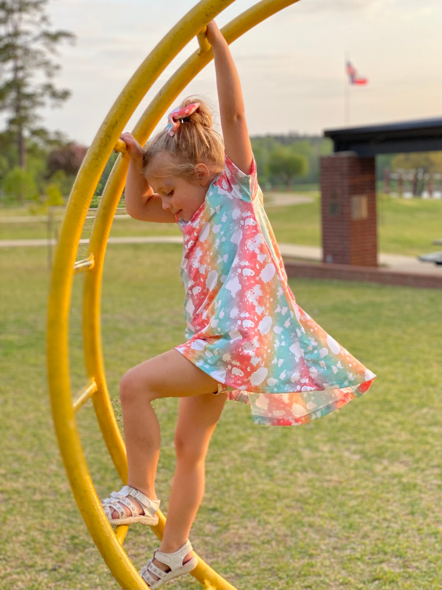 Sunset Acid- T-Shirt Dress