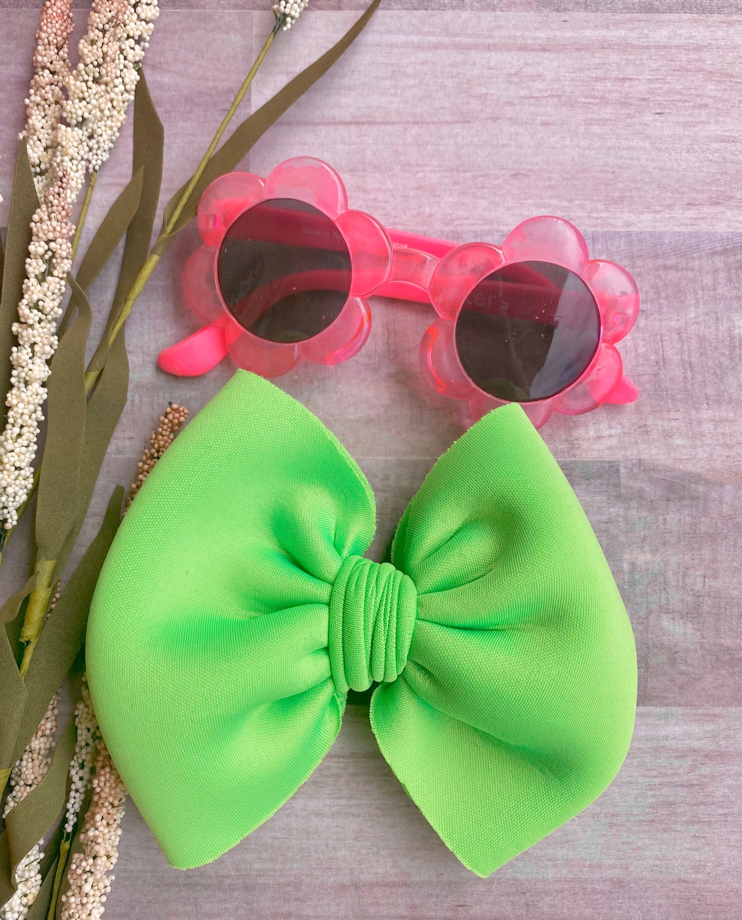 Lime Swim- Bow Styles