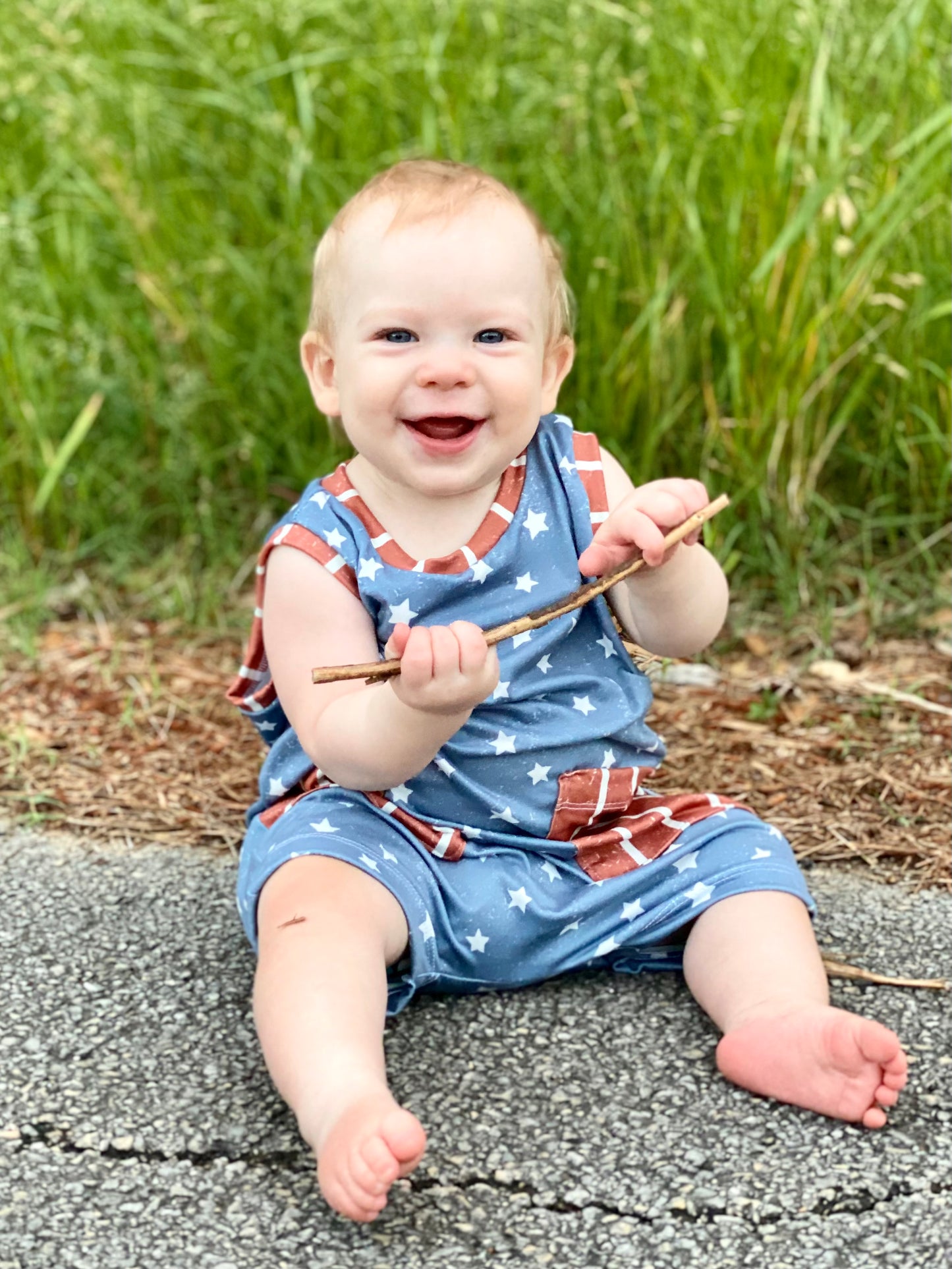 Vintage Stars & Stripes- Summer Romper