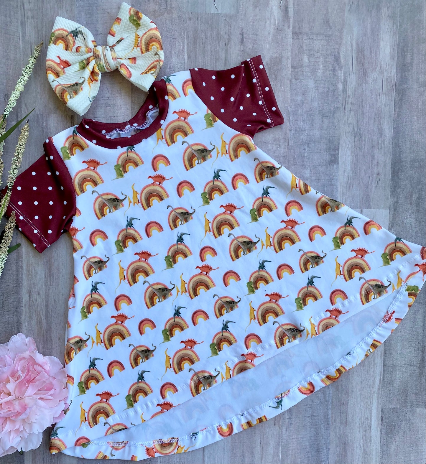 Prehistoric Rainbows - T-Shirt Dress