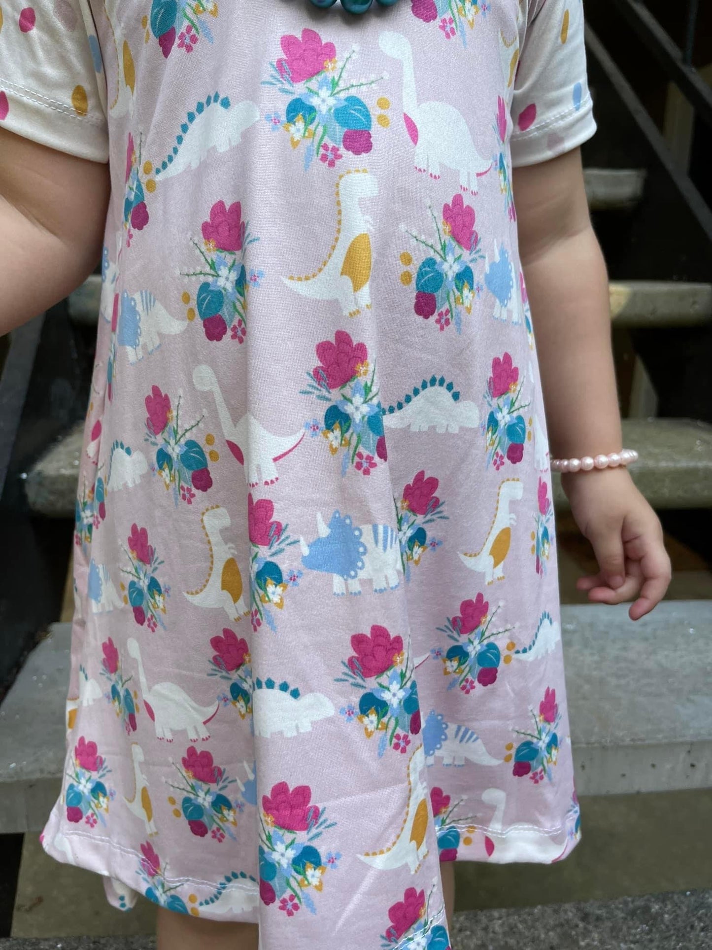 Floral Dino- T-Shirt Dress