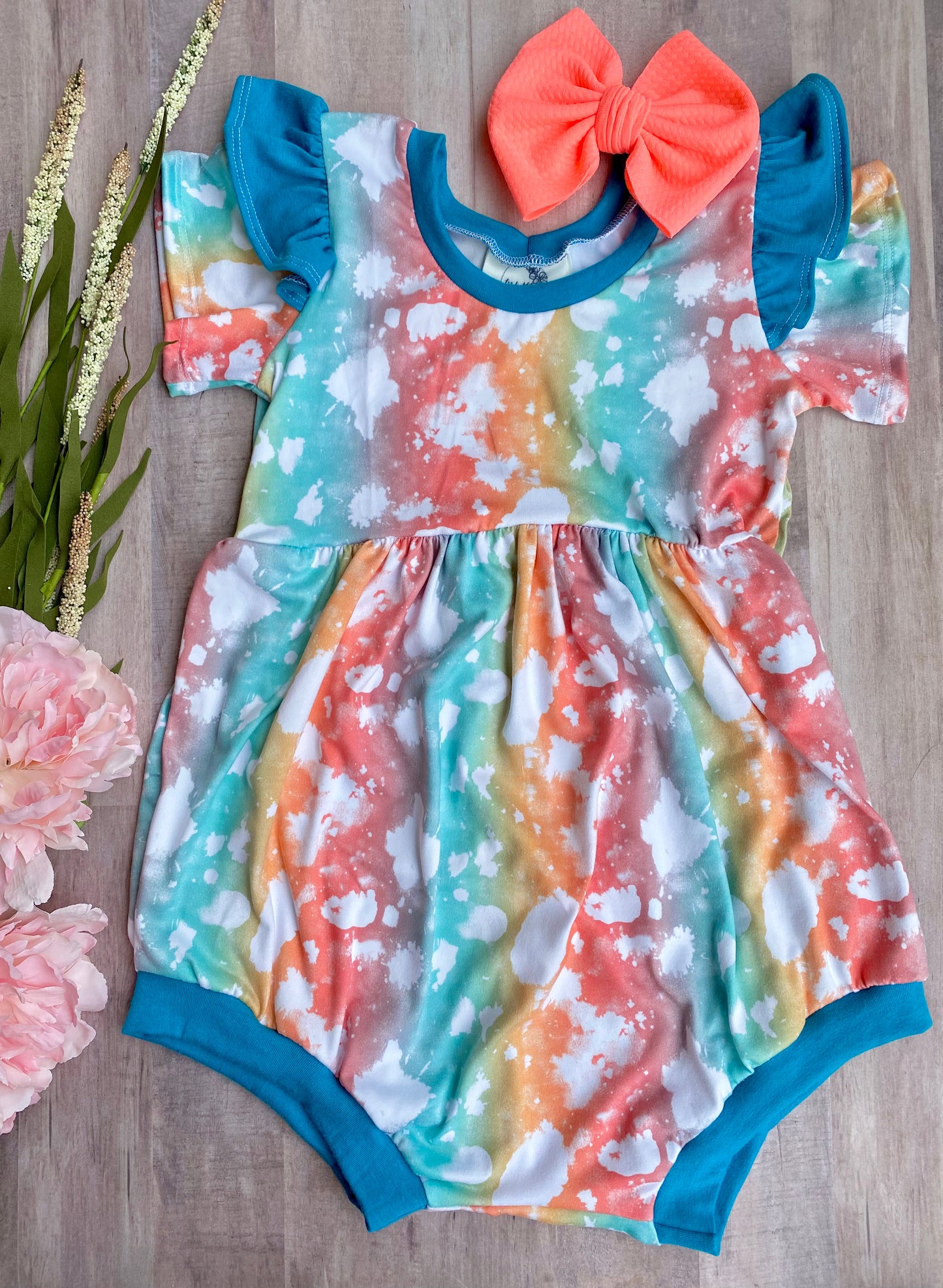 Sunset Acid- Bubble Romper